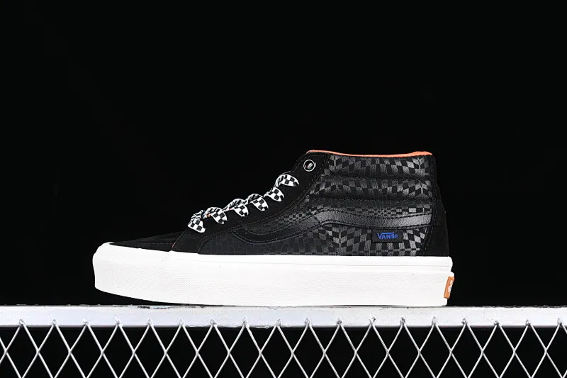 All categories Vans Vans series Vans Mid Vans SK8-Mid Vans mid-top black dark checkerboard Chinese casual sneakers VN0A391FJB2